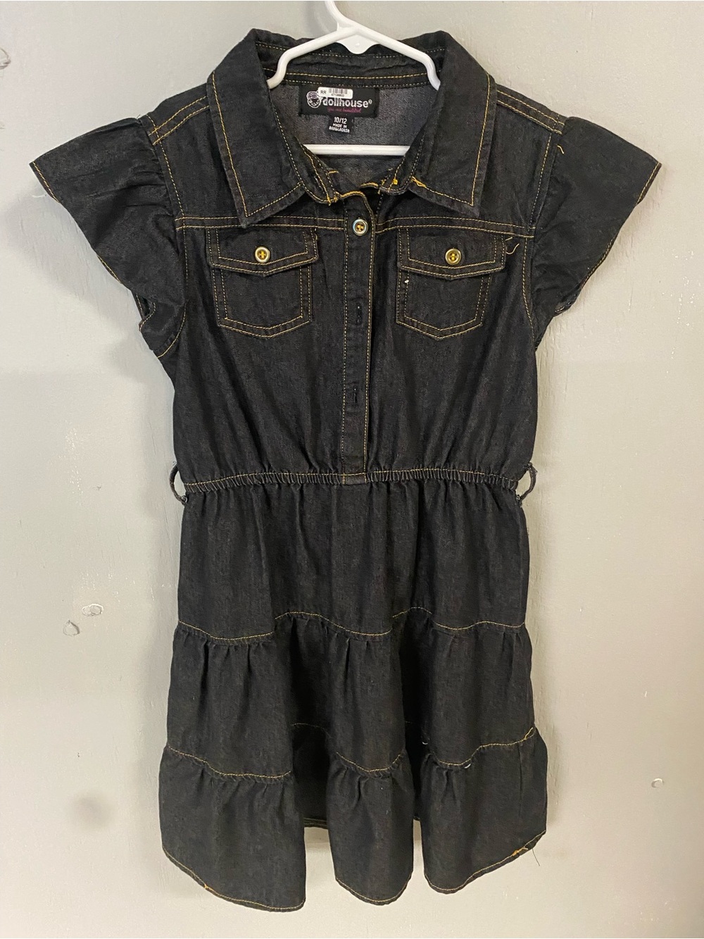Doll House kids Dark  Denim Tiered Shirt Dress